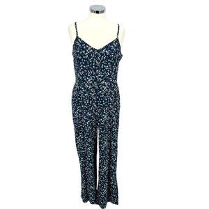41 Hawthorn Blue Floral Sleeveless Casual Jumpsuit Size XLP NWT